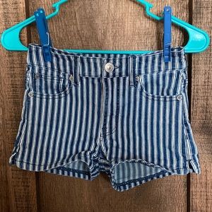 American eagle blue strip blue Jean shorts